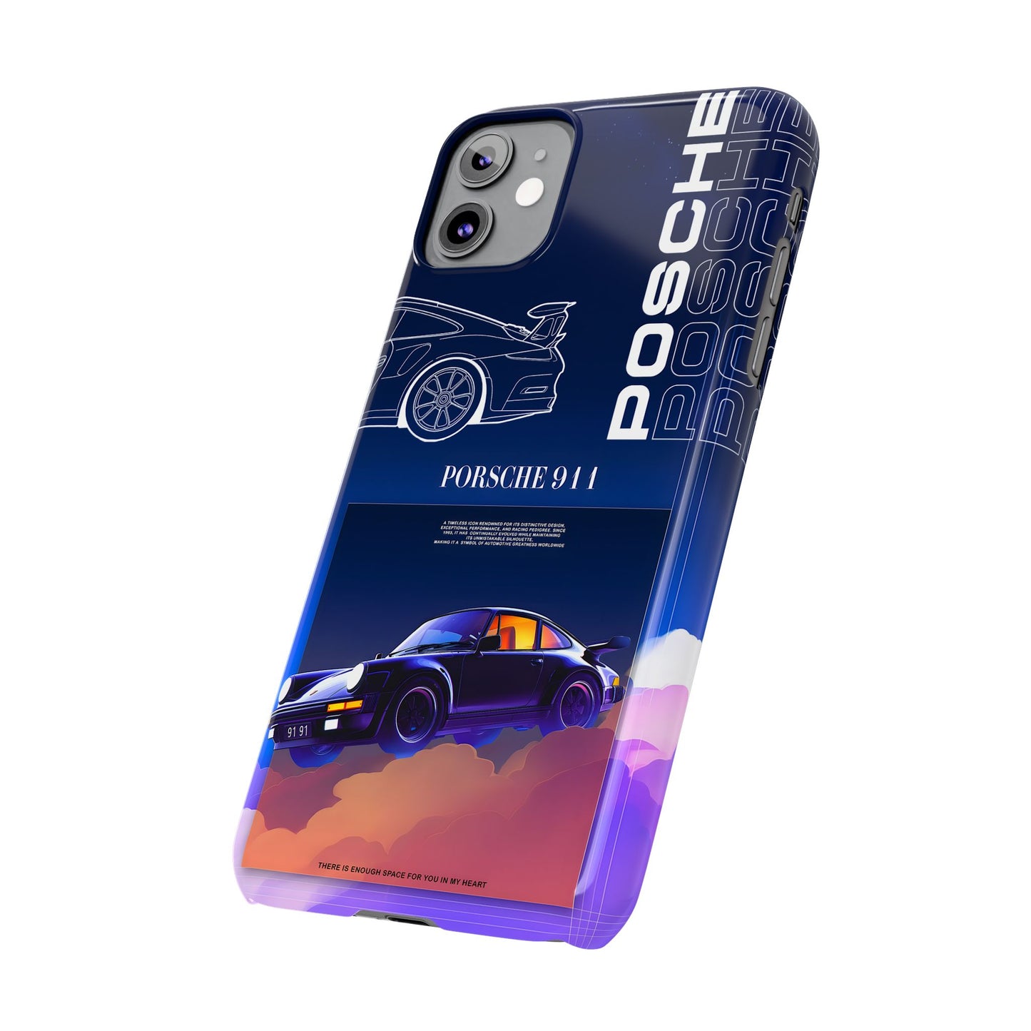 Porsche 911 Slim Phone Case - Stylish Car Design for Auto Enthusiasts