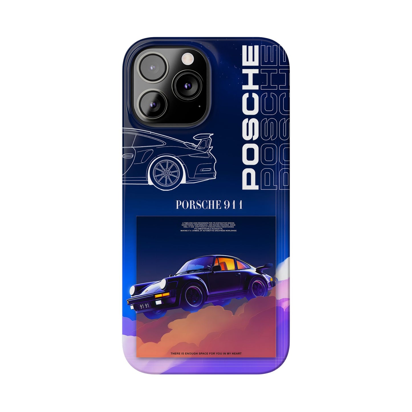 Porsche 911 Slim Phone Case - Stylish Car Design for Auto Enthusiasts