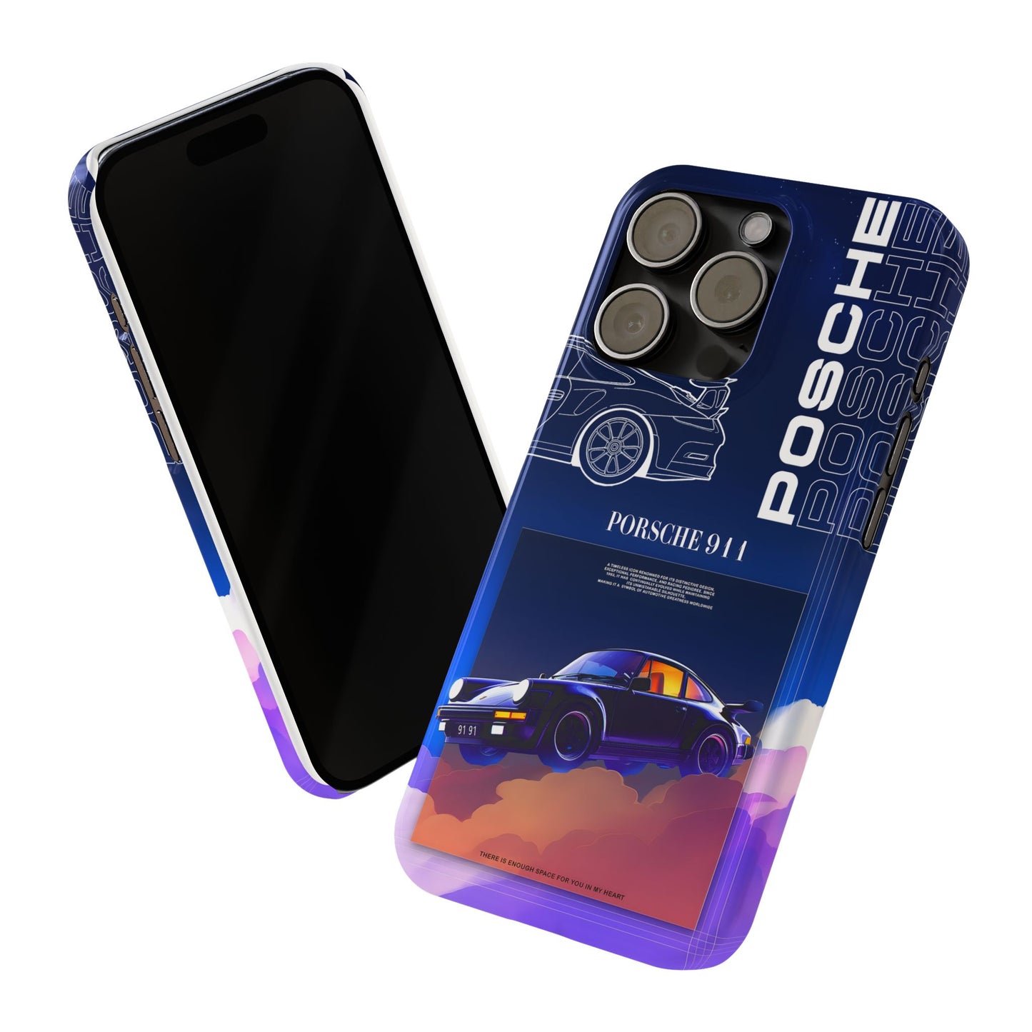 Porsche 911 Slim Phone Case - Stylish Car Design for Auto Enthusiasts