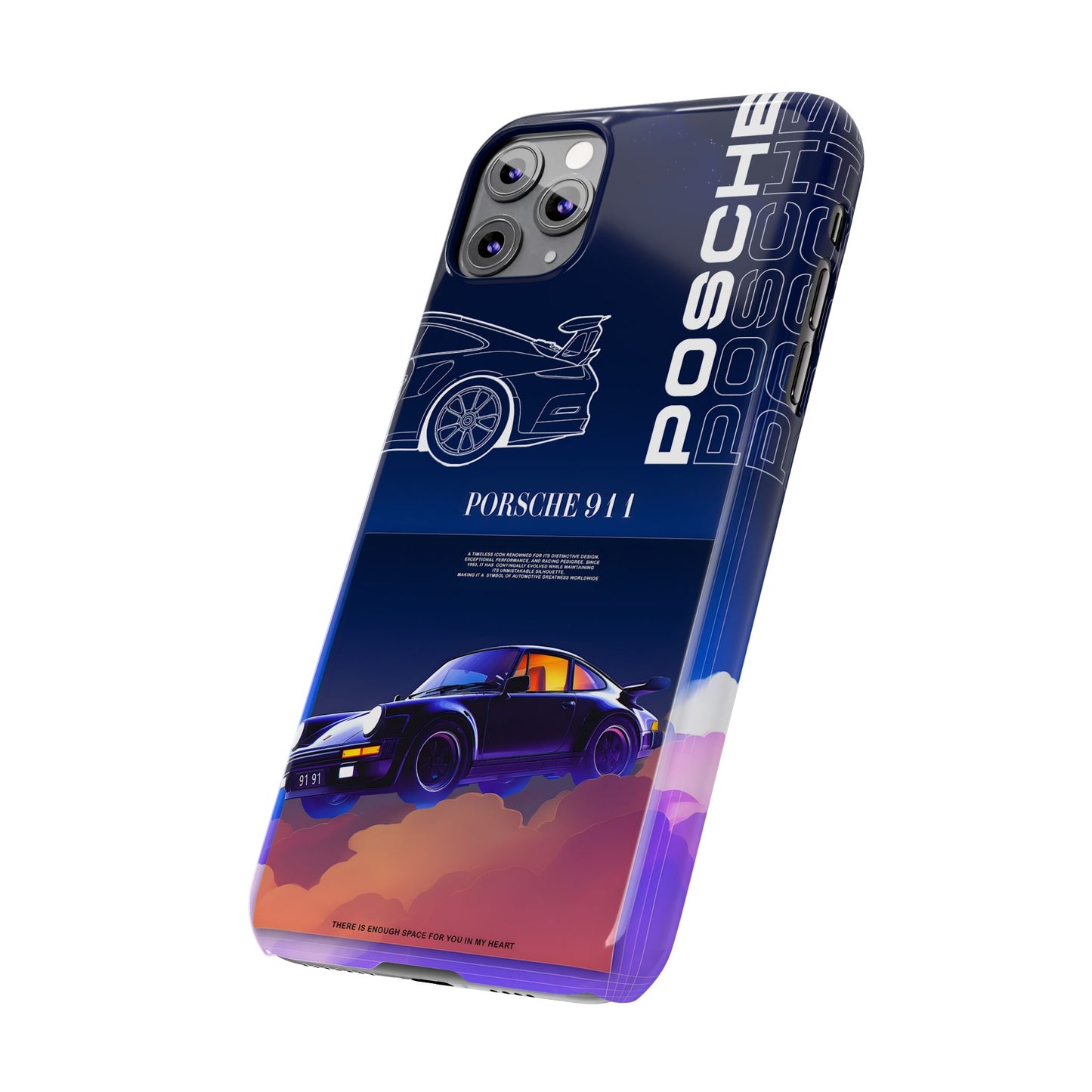 Porsche 911 Slim Phone Case - Stylish Car Design for Auto Enthusiasts