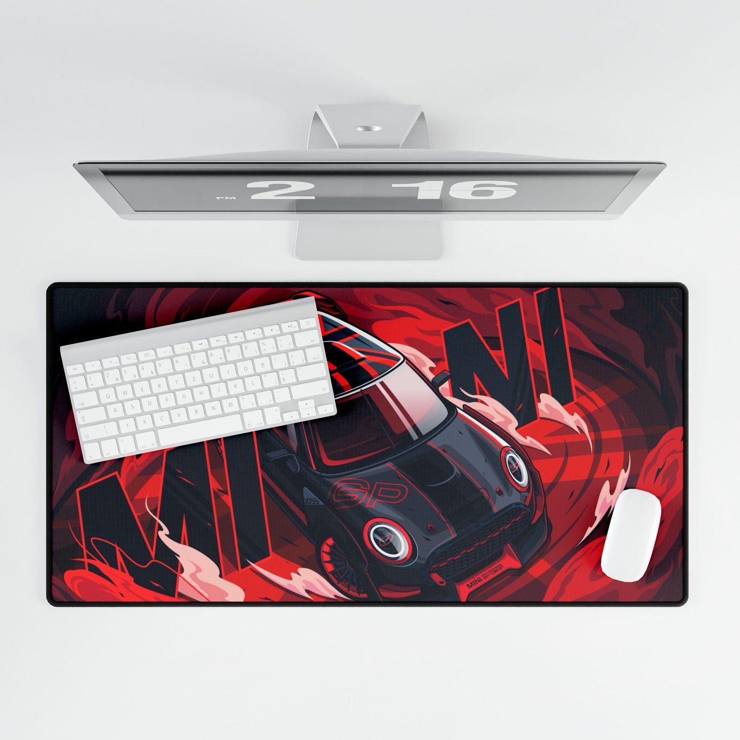 Racing-Themed Desk Mat for Gamers & Car Enthusiasts