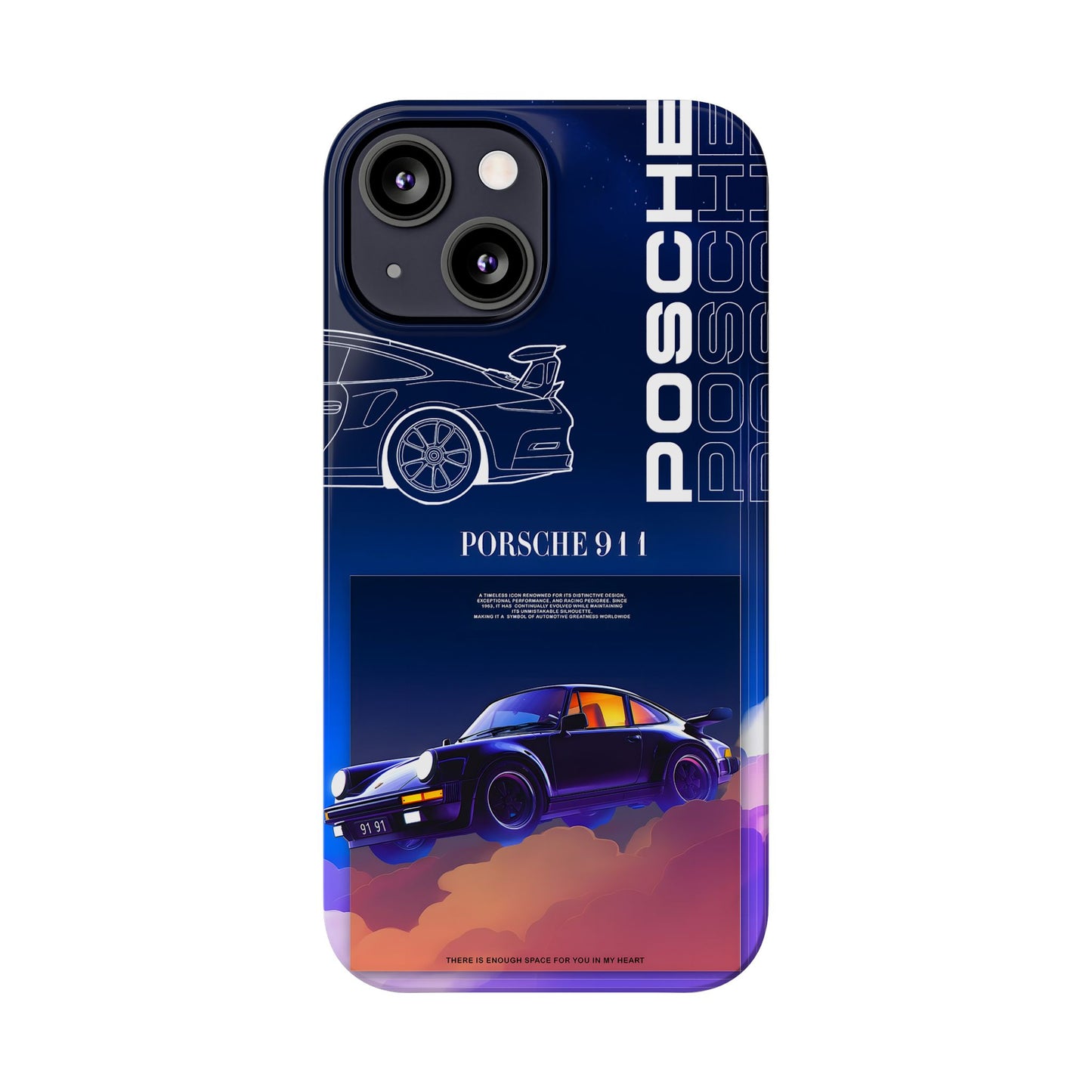 Porsche 911 Slim Phone Case - Stylish Car Design for Auto Enthusiasts