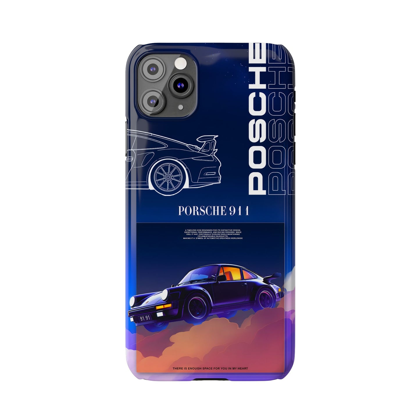 Porsche 911 Slim Phone Case - Stylish Car Design for Auto Enthusiasts