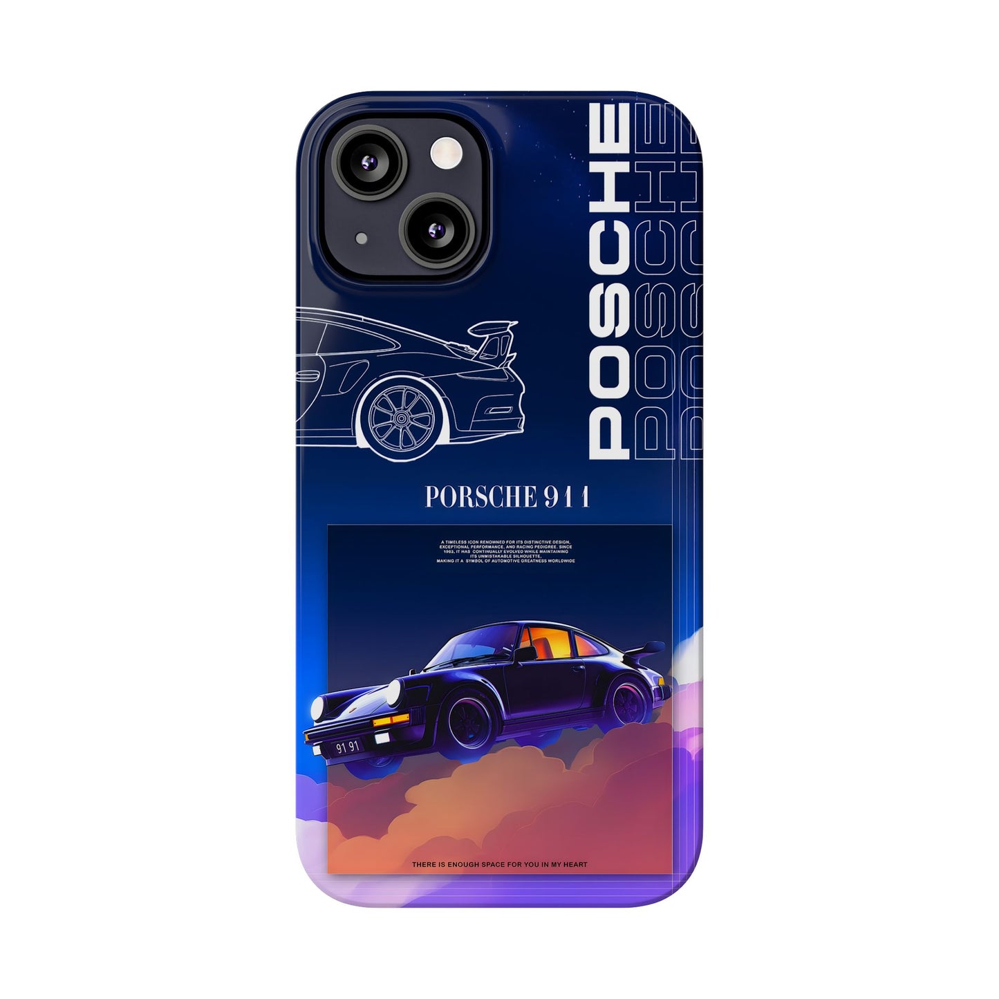 Porsche 911 Slim Phone Case - Stylish Car Design for Auto Enthusiasts