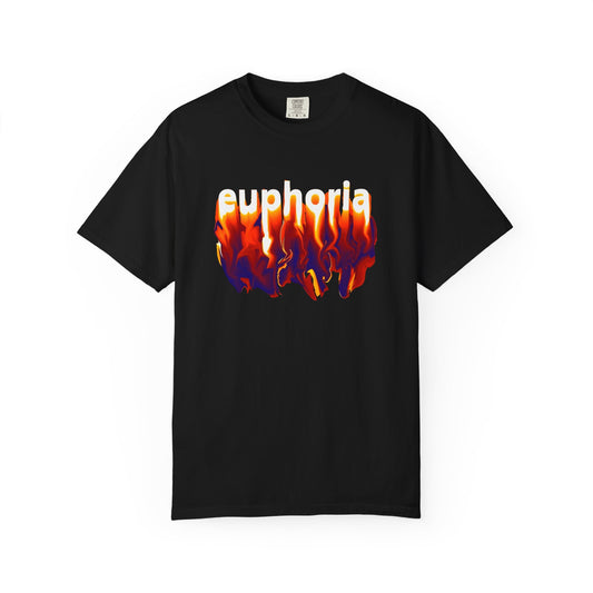 Euphoria Unisex Garment-Dyed T-Shirt - Feel Good Vibes, Perfect for Celebrations