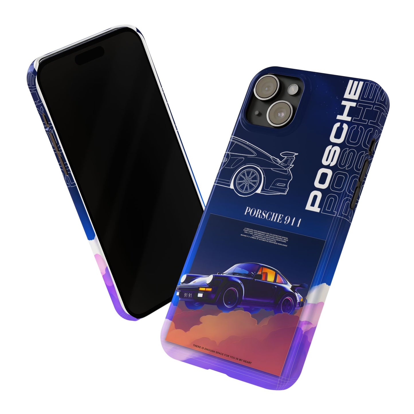 Porsche 911 Slim Phone Case - Stylish Car Design for Auto Enthusiasts