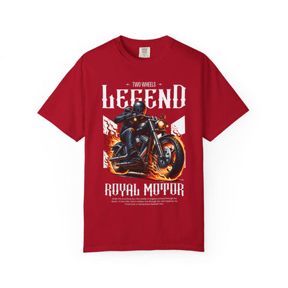 Legendary Motorcycle Unisex Garment-Dyed T-shirt - Perfect for Riders & Bike Enthusiasts