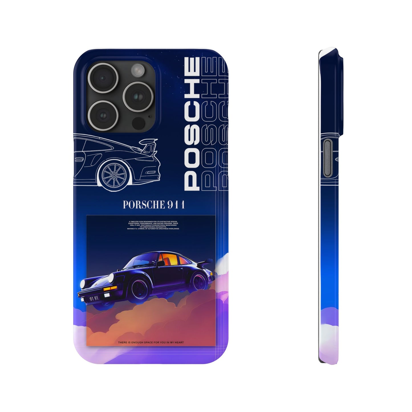 Porsche 911 Slim Phone Case - Stylish Car Design for Auto Enthusiasts