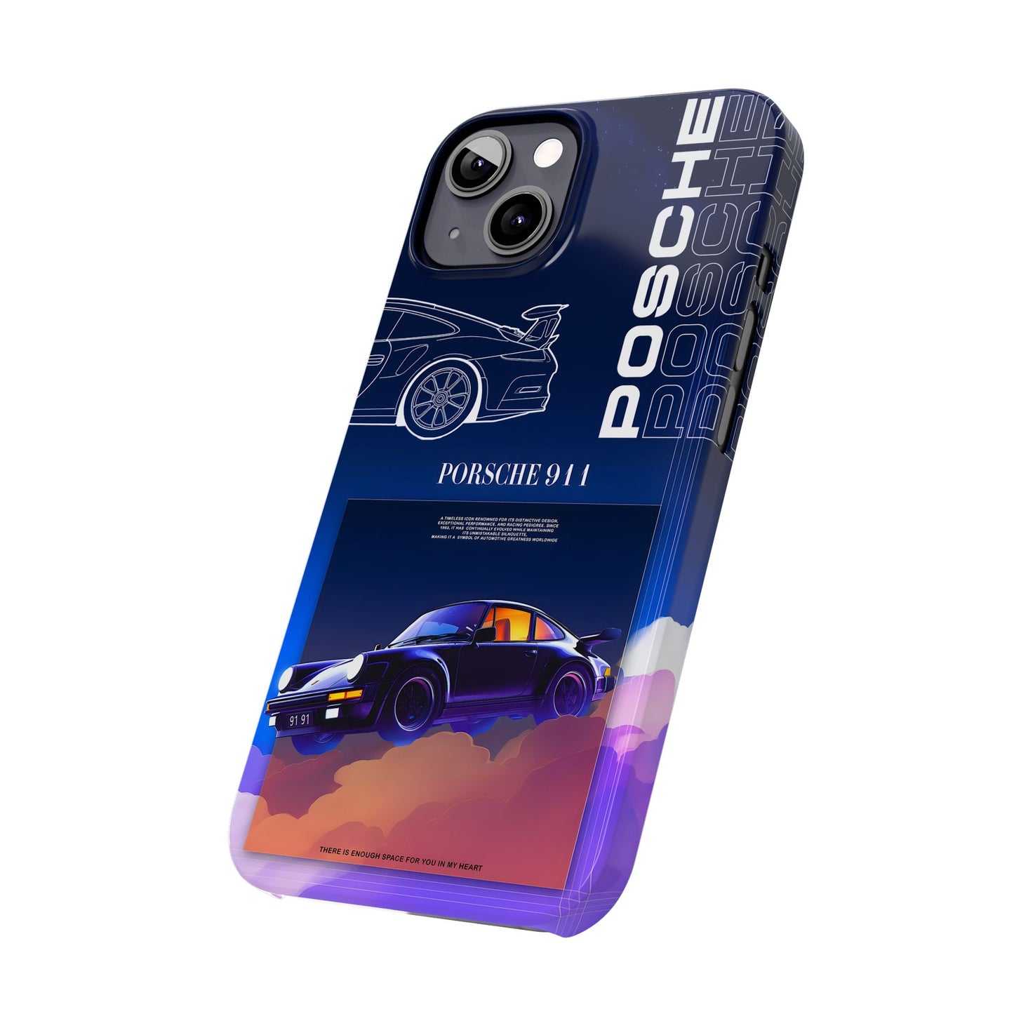 Porsche 911 Slim Phone Case - Stylish Car Design for Auto Enthusiasts