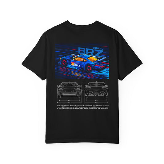Subaru BRZ Unisex Garment-Dyed T-shirt - Race Car Graphic Tee