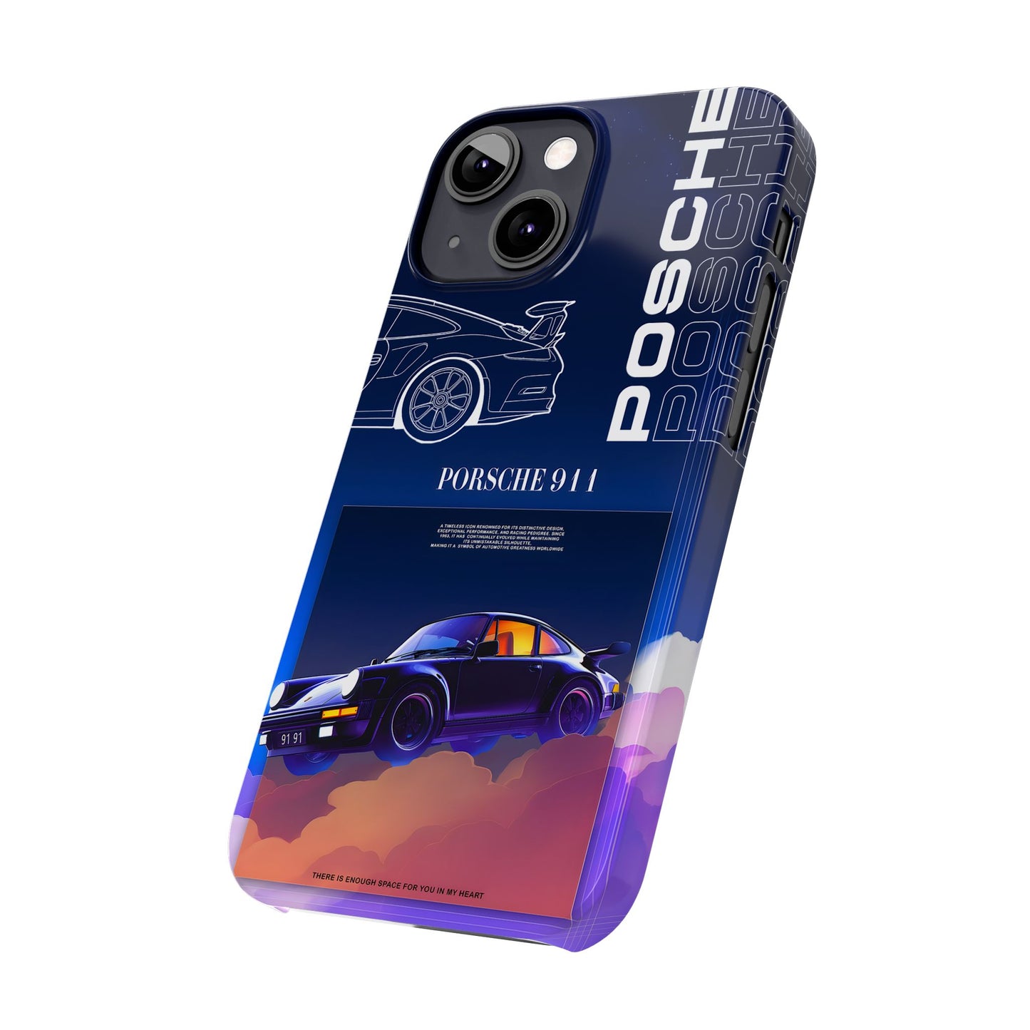 Porsche 911 Slim Phone Case - Stylish Car Design for Auto Enthusiasts
