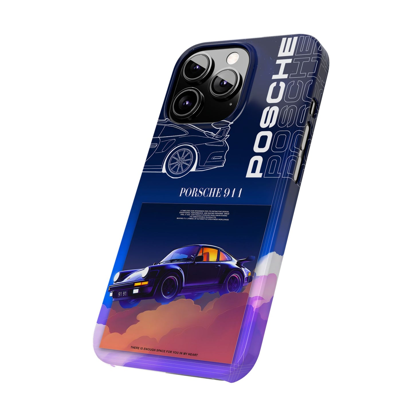 Porsche 911 Slim Phone Case - Stylish Car Design for Auto Enthusiasts