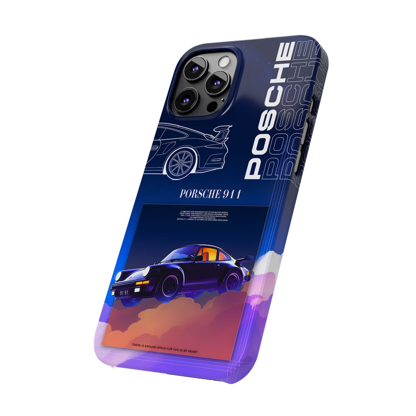 Porsche 911 Slim Phone Case - Stylish Car Design for Auto Enthusiasts